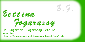 bettina fogarassy business card